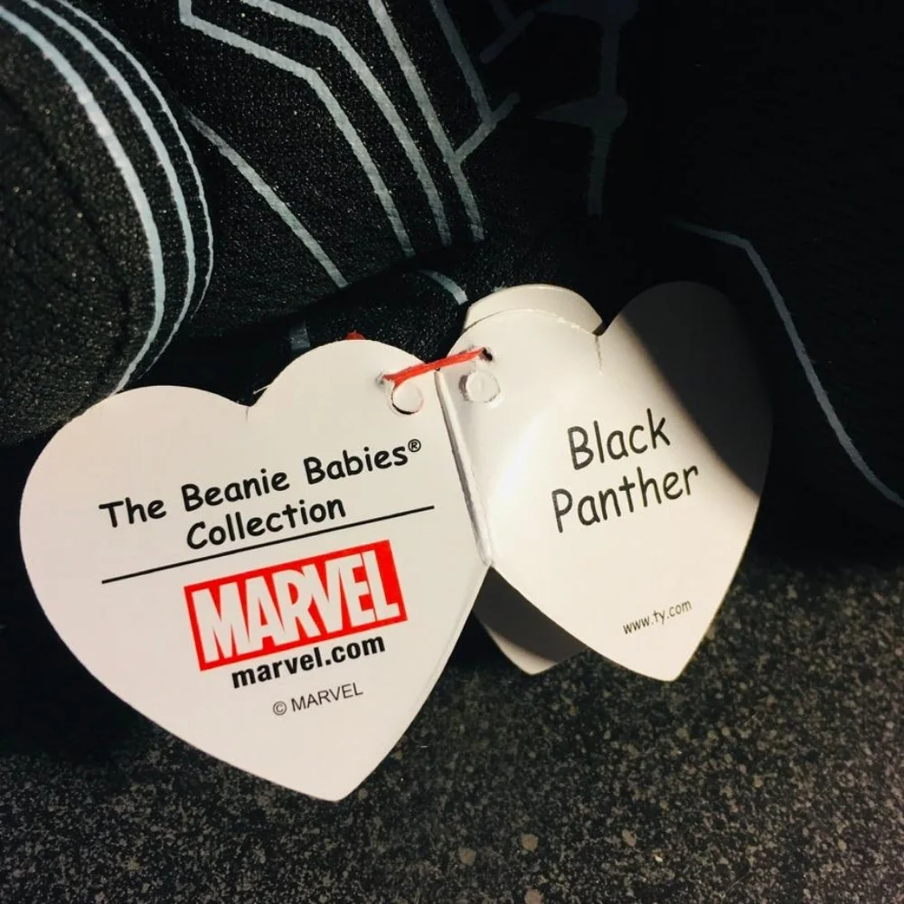 Ty Marvel Beanie Babies BLACK PANTHER NEW